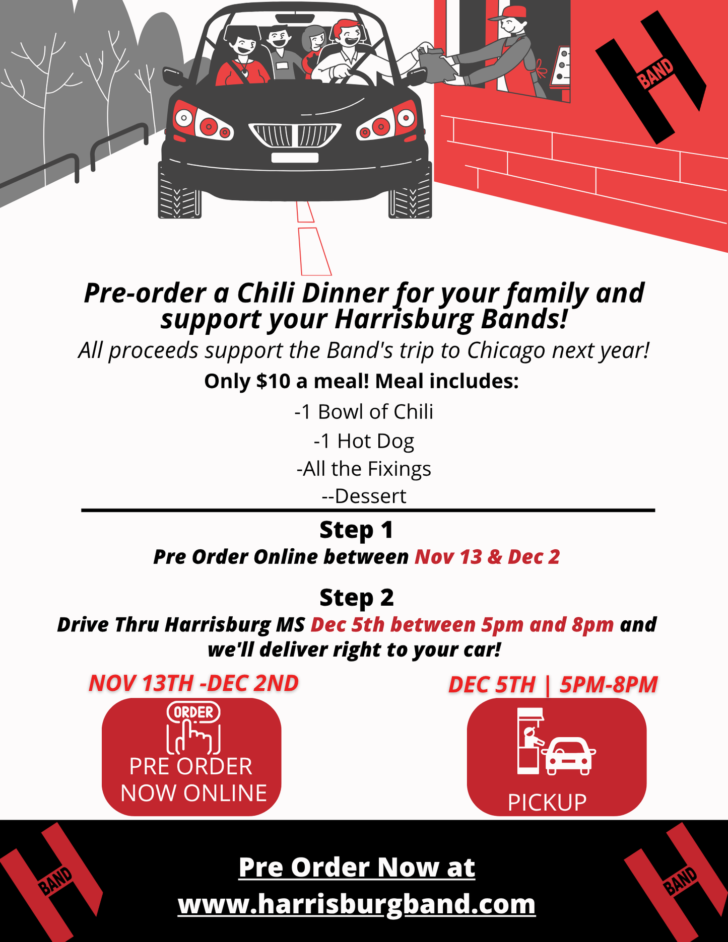 Chili Dinner Fundraiser | DRIVE THRU